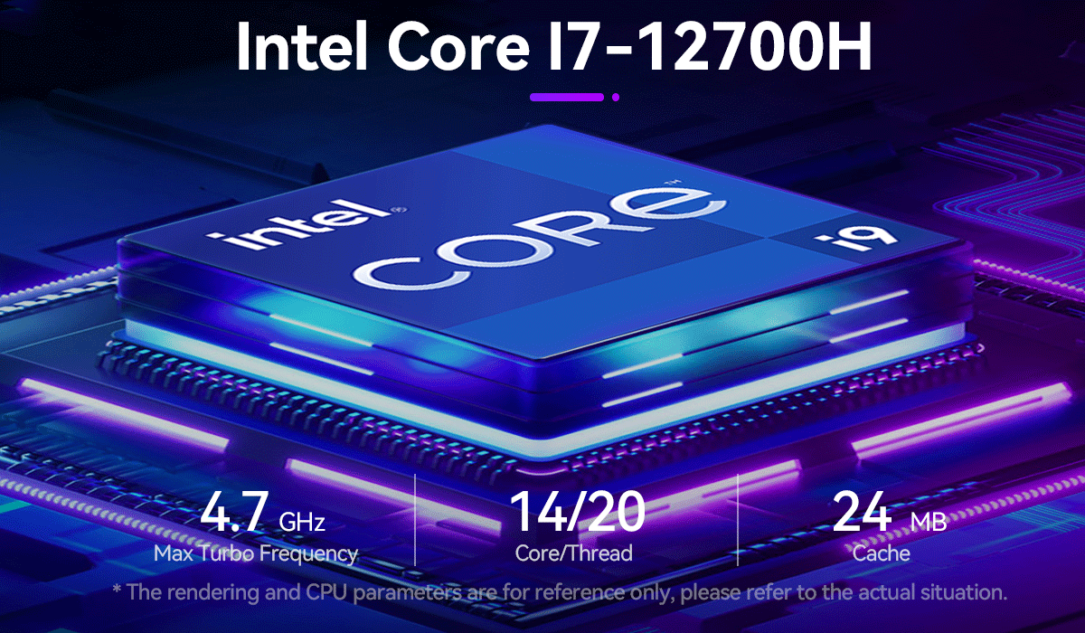 Intel Core i7 12700H Mini PC With RTX3060 Laptop 12G Discrete Graphics ...