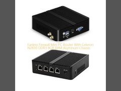 Fanless Mini PC Router Secure Network Speed