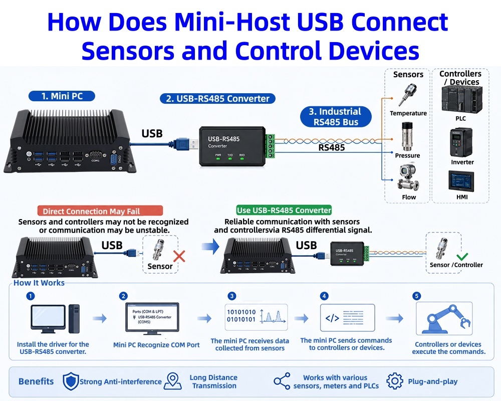 Latest company blogs about Rising Industrial Automation Data Acquisition Demand How Does Mini Host USB Connect Sensors And Control Devices