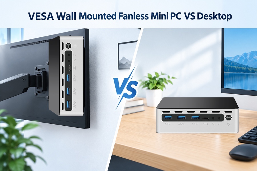Latest company blogs about VESA Wall Mounted Fanless Mini PC VS Desktop: Placement Heat Dissipation and Cable Management Compared