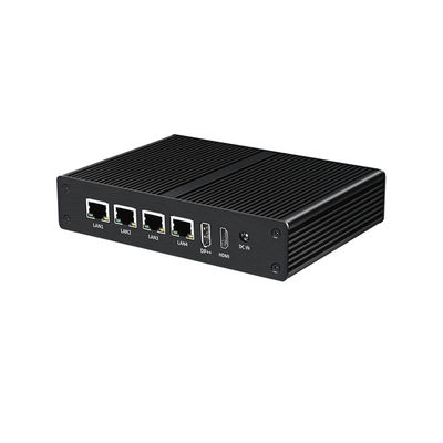 Buy Industrial Fanless Mini Computer Linux Intel N100 DDR4 16G RAM 4LAN Dual COM online manufacture
