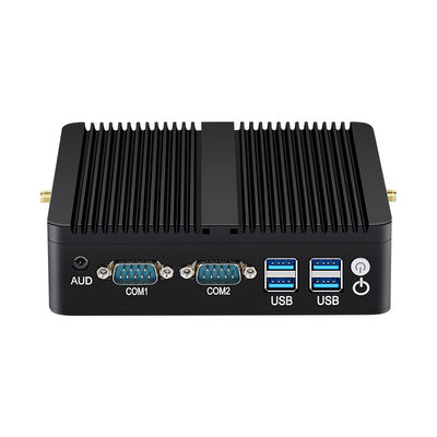 Buy Intel Mini Industrial Fanless PC With DDR4 8G MSATA SSD Dual LAN HD Display Linux online manufacture