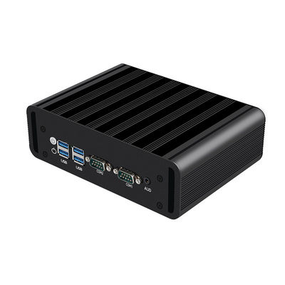 Buy Intel Core i3 i5 i7 Processors Fanless Industrial Mini PC With 2LAN 2COM RS485 online manufacture