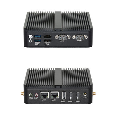 Buy Intel N100 Industrial Fanless PC With Black Chassis Triple Display Ports For Industrial online manufacture