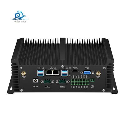 Buy Fanless Industrial PC with All Aluminum Alloy Casing Multiple OS Support and WIFI Intel Core i5 DDR4 RAM online manufacture