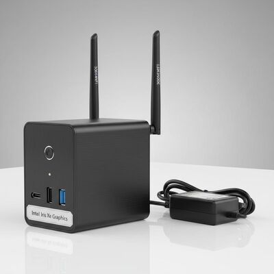 Buy 300M Wifi Dual Antennas Mini PC Featuring Integrated Intel Iris Xe Graphics and 12V 2.4 A Adaptor for Wireless Networking online manufacture