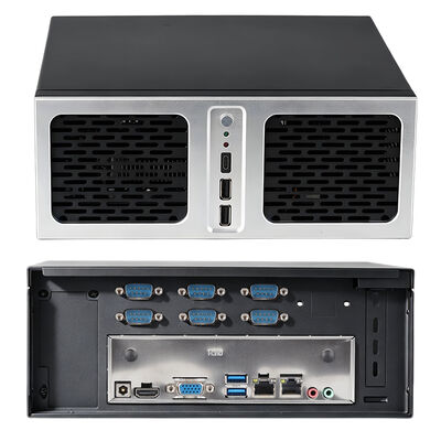 Buy Industrial Mini PC with In-tel Celeron G6900 Processor Dual LAN Ports Six COM Ports and Two SATA Interfaces mini computer online manufacture