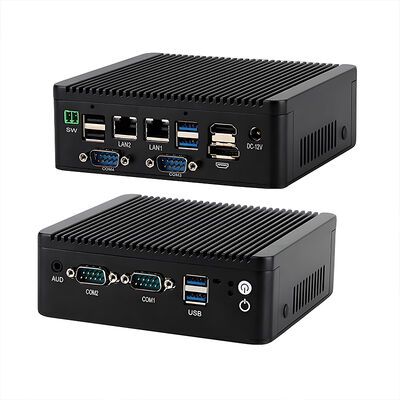 Buy Industrial Mini PC With Intel AlderLake N100 Processor Dual LAN Ports 4 Serial Ports 1 HD-MI 6 USB Ports DDR4 Fanless Computer online manufacture