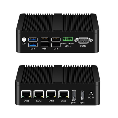 Buy Intel N100 Processor Fanless Industrial Mini Computer Dual COM DDR4 RAM 4LAN online manufacture