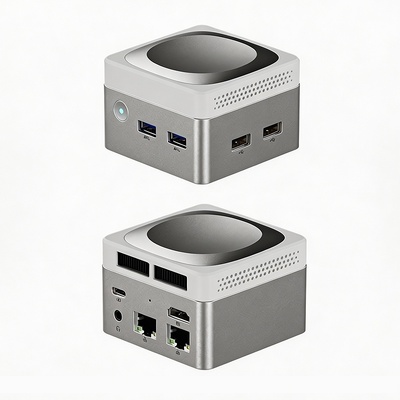 Buy Intel N100 Mini Cube Computer LPDDR5 Dual Gigabit Ethernet RJ45 Mini PC For Home online manufacture