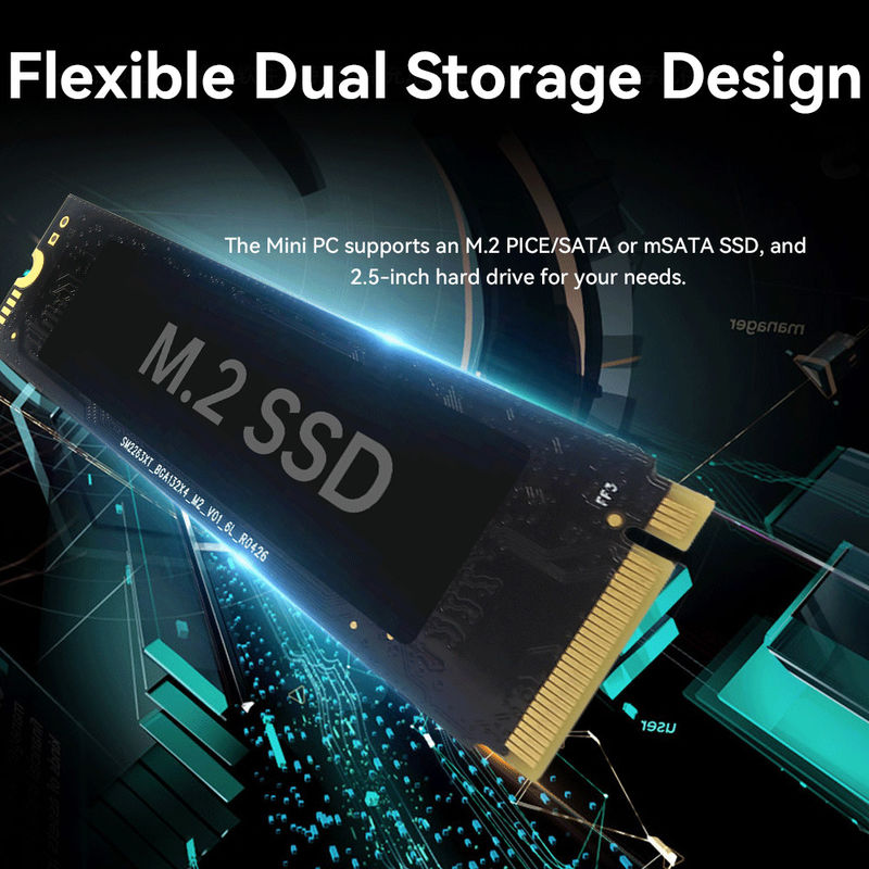 Intel Celeron Series Processor Custom Mini PC With Dual COM