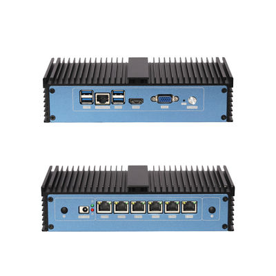 Intel Pentium 4415U Processor Firewall Mini PC With Fanless Cooling System 6 Ethernet