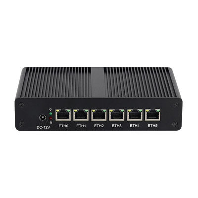 Intel Pentium 4405U 6LAN RJ45 Software Router DDR4 With Dual Screen Display