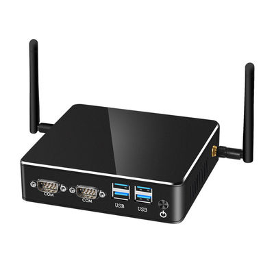 Core i3 8130U Industrial PC DDR4 16G Dual Ethernet Fanless Black Mini Computer