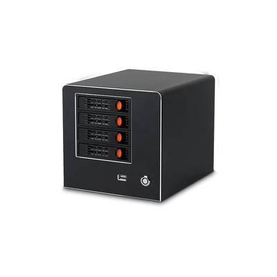 Intel X108 N150 Mini PC with 3 LAN 1 HDMI and 4-Bay NAS Host Interface