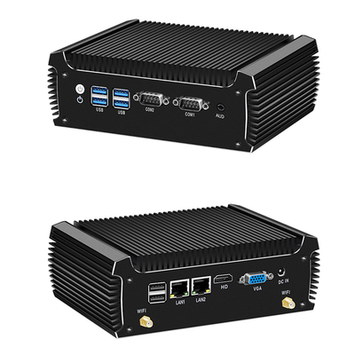 Intel Core i3 7100U Mini PC with 2 LAN 2 COM Fanless Industrial PC