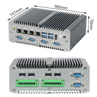 Intel Core I7-10510U Processor With Four LAN and Six COMs  Industrial Mini PC