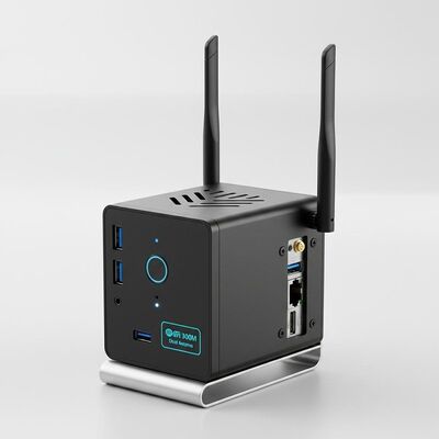 Integrated Intel Iris Xe Graphics Tiny Desktop System featuring 300M Wifi Dual Antennas ideal for office computing and seamless connectivity
