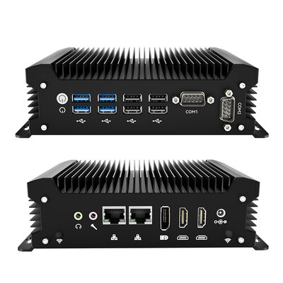 Intel Core U5 135U Processor Fanless Industrial Mini PC With 2 LAN Ports 2 RS232 COM Ports 8 USB 2 HD-MI and 1 DP Interfaces