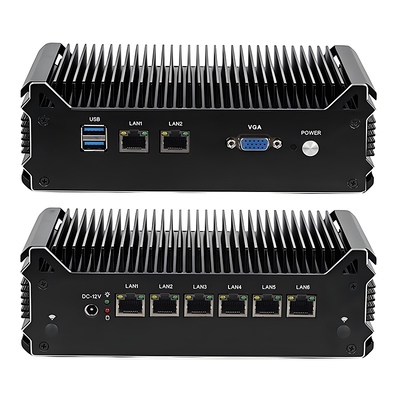 Intel Celeron 3865U Processor Soft Router With 8 LAN 1 Reset button
